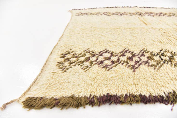 Detail image of 4' 6 x 8' 2 Hand Knotted Moroccan Wool Runner Rug