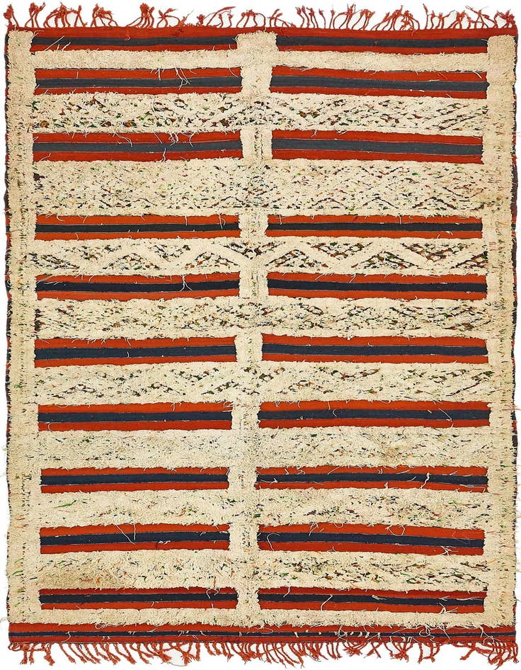 Detail image of 5' x 10' 3 Hand Knotted Moroccan Wool Runner Rug