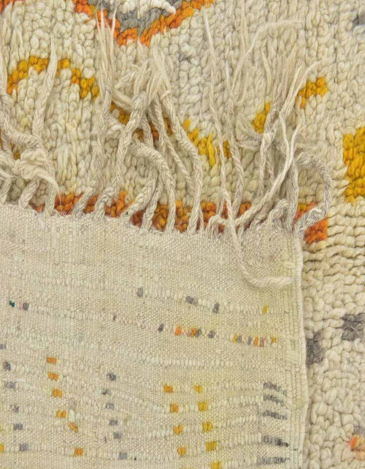 Detail image of 4' x 8'  Hand Knotted Moroccan Wool Runner Rug