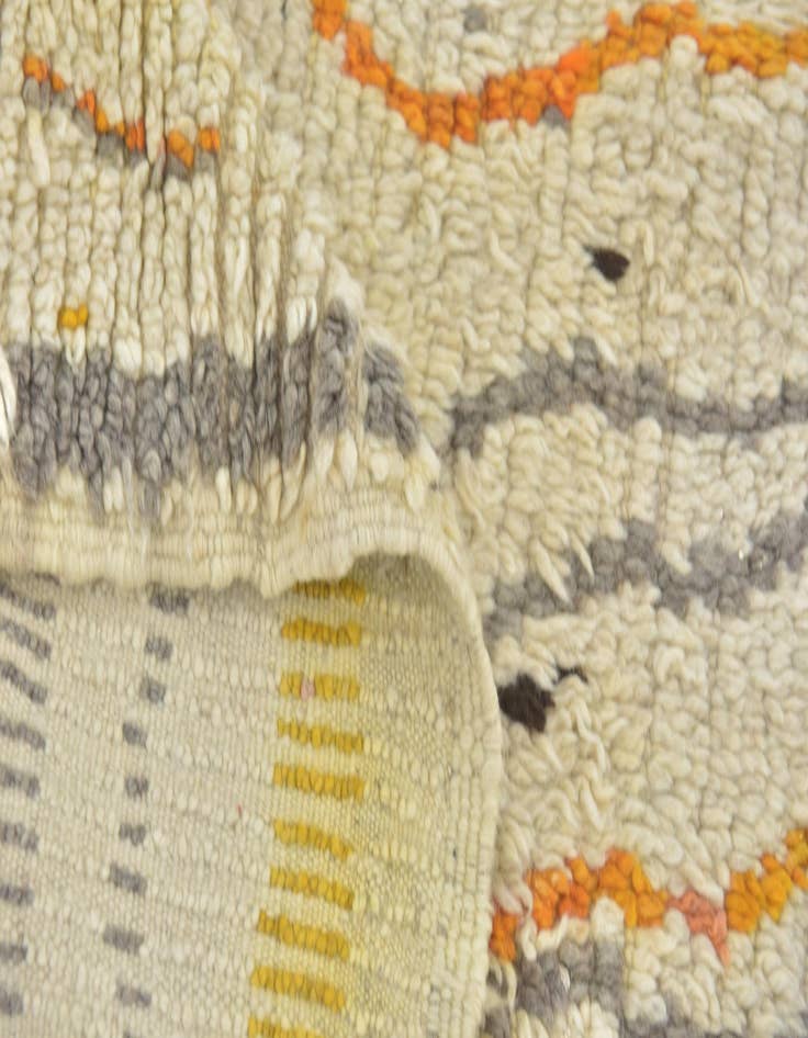 Detail image of 4' x 8'  Hand Knotted Moroccan Wool Runner Rug