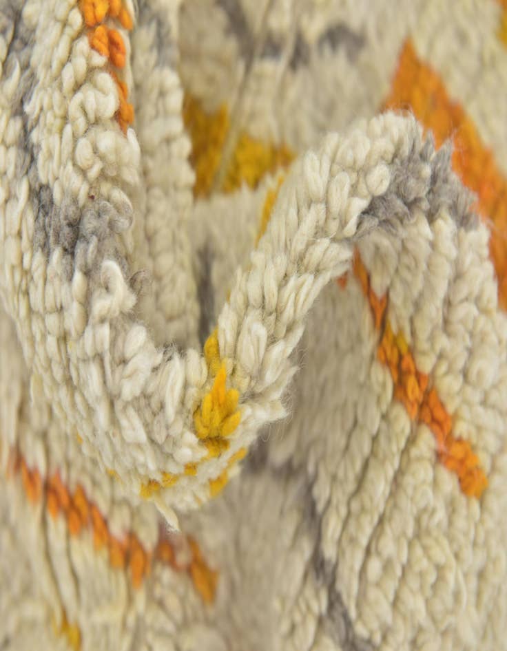 Detail image of 4' x 8'  Hand Knotted Moroccan Wool Runner Rug