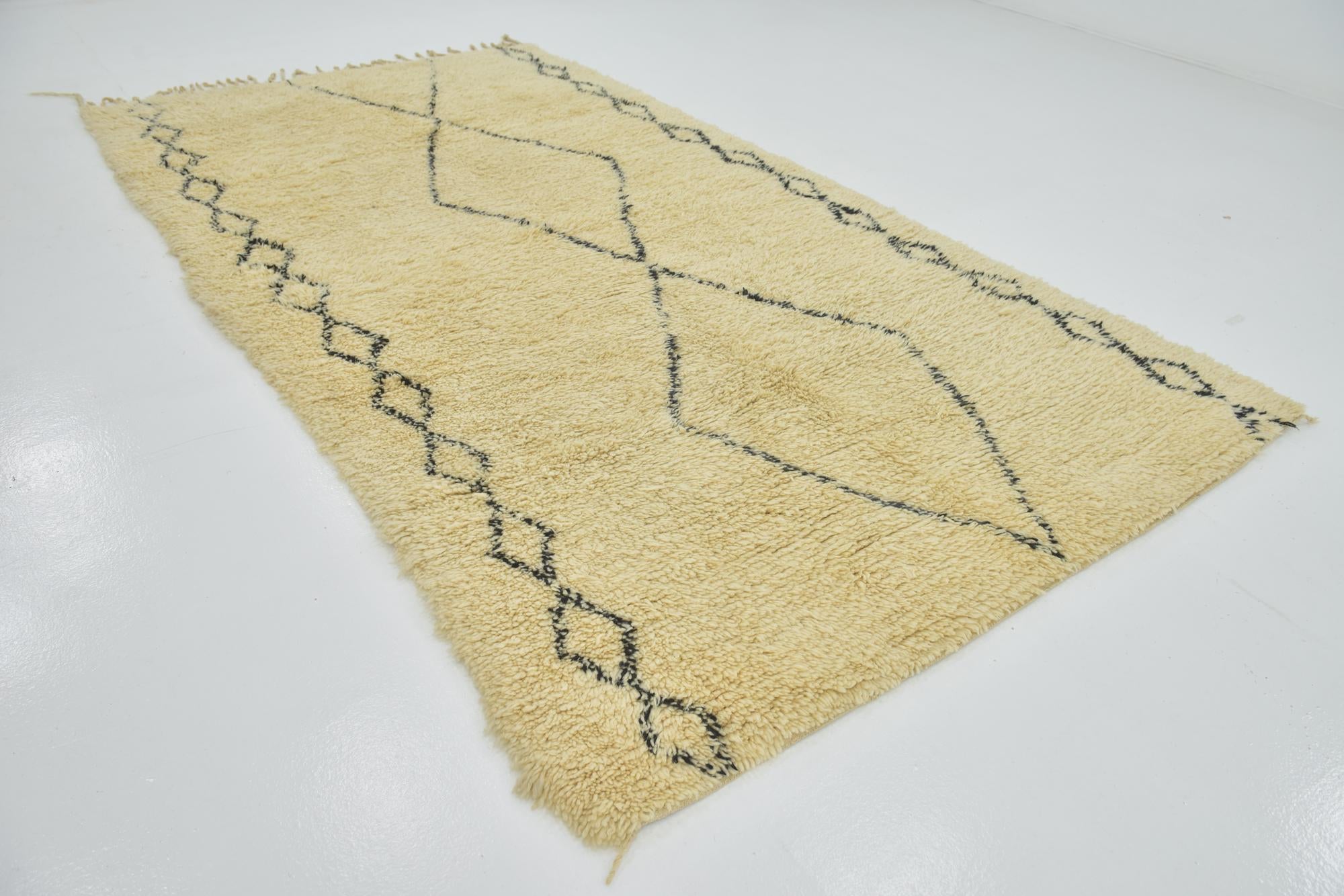 6' 6 x 11' 7 Hand Knotted Moroccan Wool Runner Rug