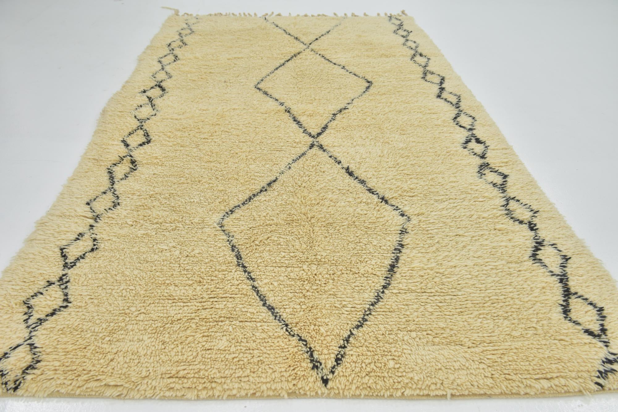 6' 6 x 11' 7 Hand Knotted Moroccan Wool Runner Rug