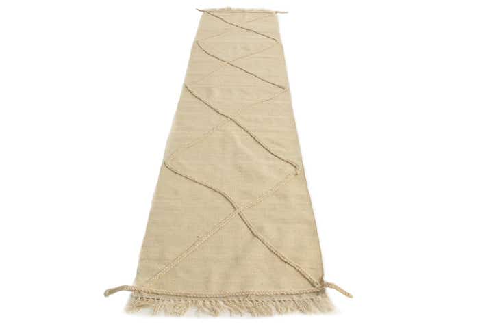 2' 4 x 10' 4 Hand Woven Moroccan Wool Runner Rug