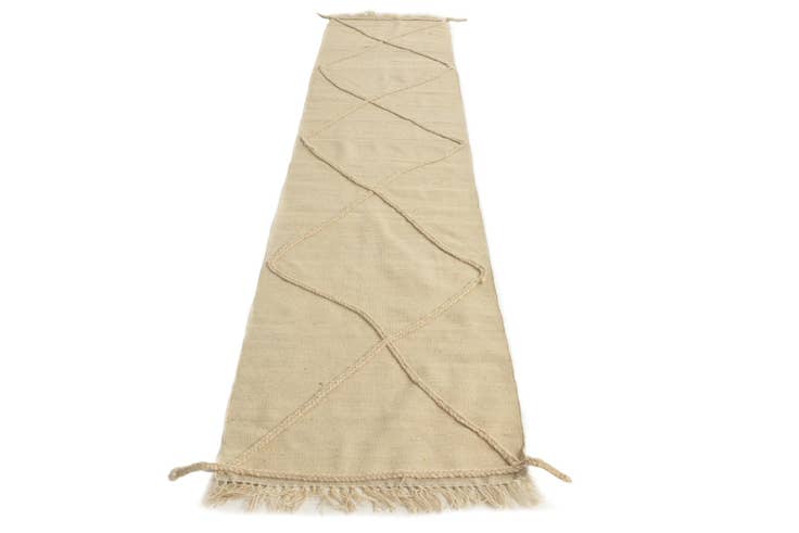 Detail image of 2' 4 x 10' 4 Hand Woven Moroccan Wool Runner Rug