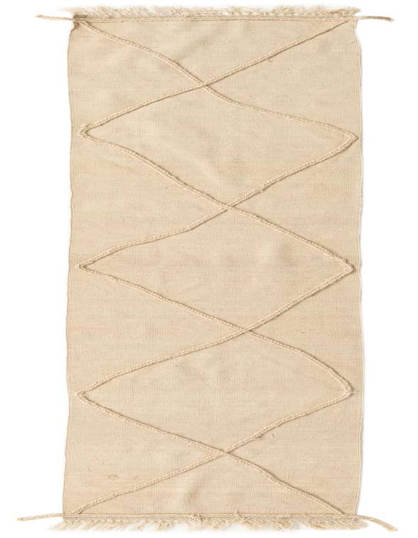 Detail image of 2' 4 x 10' 4 Hand Woven Moroccan Wool Runner Rug