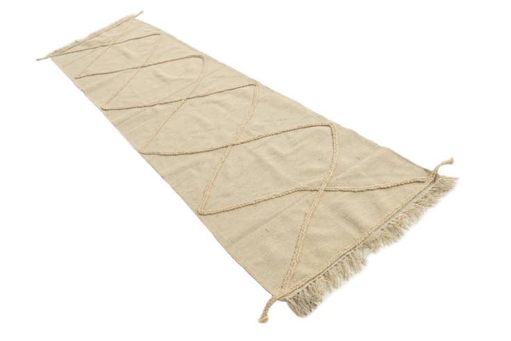 Detail image of 2' 6 x 10' Hand Woven Moroccan Wool Runner Rug