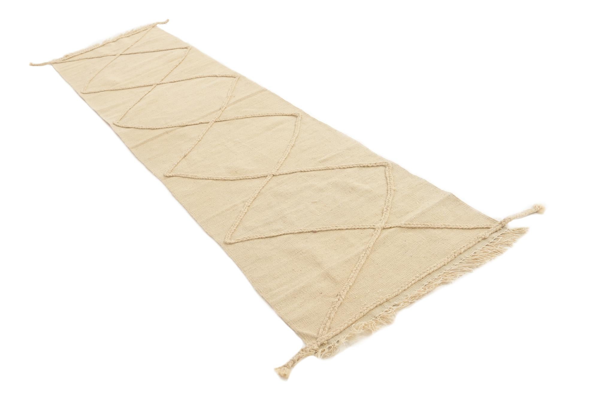 2' 5 x 10' Hand Knotted Moroccan Wool Runner Rug