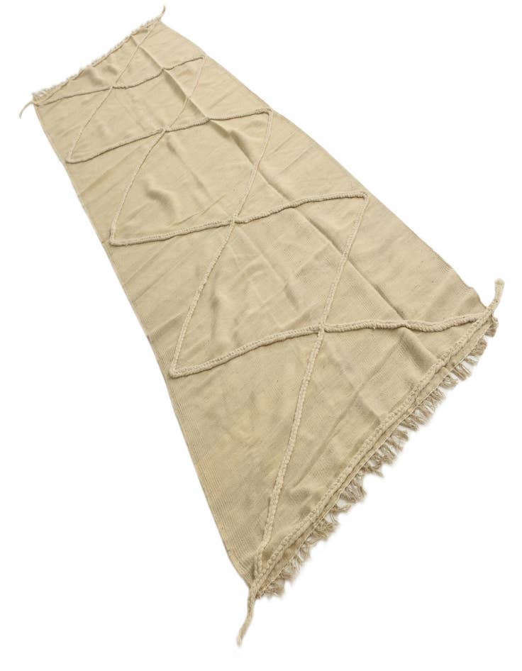 Detail image of 3' 8 x 11'  Hand Knotted Moroccan Wool Runner Rug