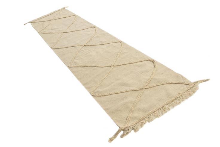 Detail image of 2' 5 x 10' Hand Knotted Moroccan Wool Runner Rug
