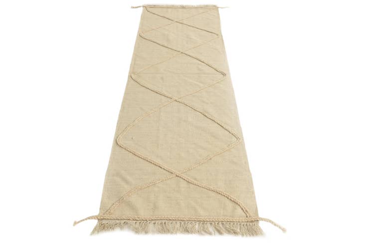 Detail image of 2' 6 x 8' 5 Hand Knotted Moroccan Wool Runner Rug