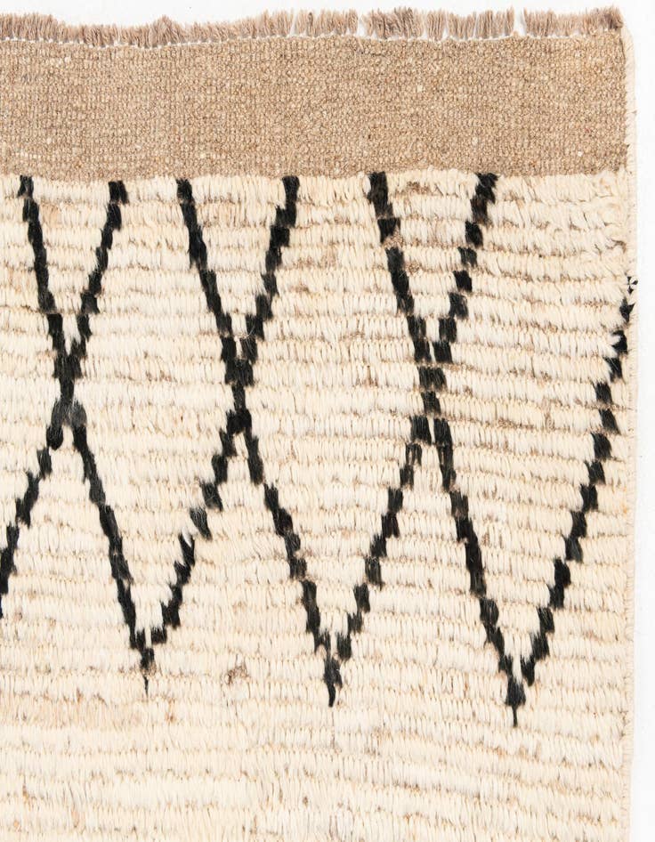 Detail image of 4' 4 x 14' 10  Hand Knotted Moroccan Wool Runner Rug