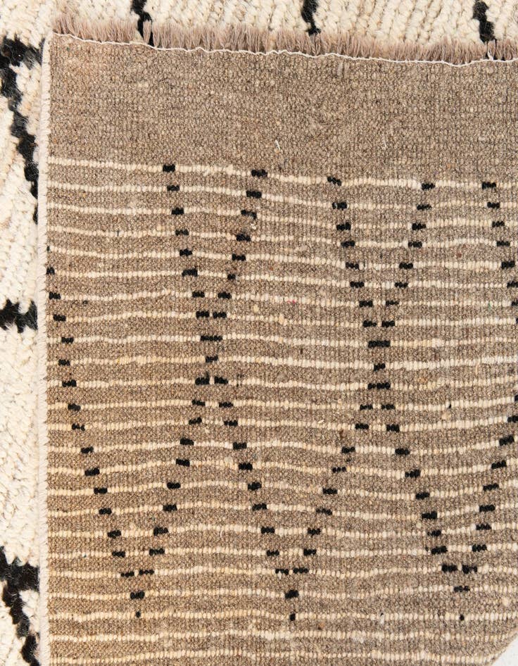 Detail image of 4' 4 x 14' 10  Hand Knotted Moroccan Wool Runner Rug