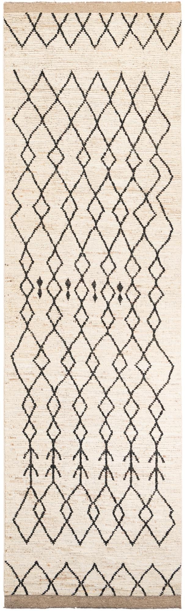4' 4 x 14' 10 Hand Knotted Moroccan Wool Runner Rug