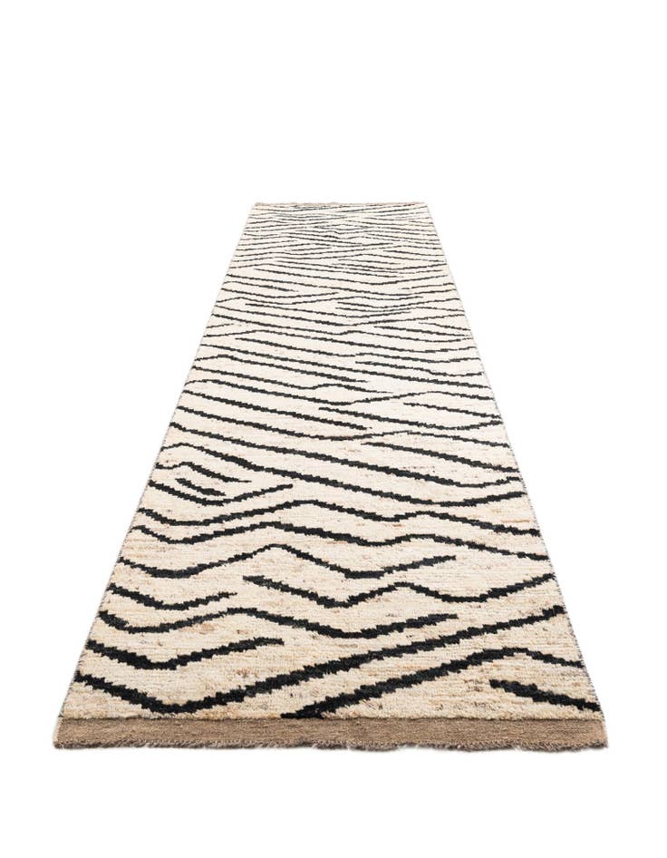 Detail image of 4' x 14' 7  Hand Knotted Moroccan Wool Runner Rug