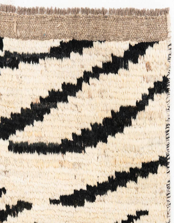 Detail image of 4' x 14' 7  Hand Knotted Moroccan Wool Runner Rug