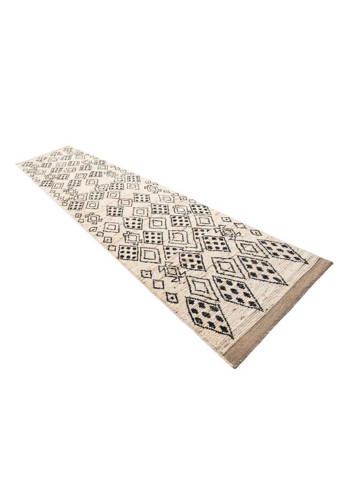 3' 4 x 15' 9 Hand Knotted Moroccan Wool Runner Rug