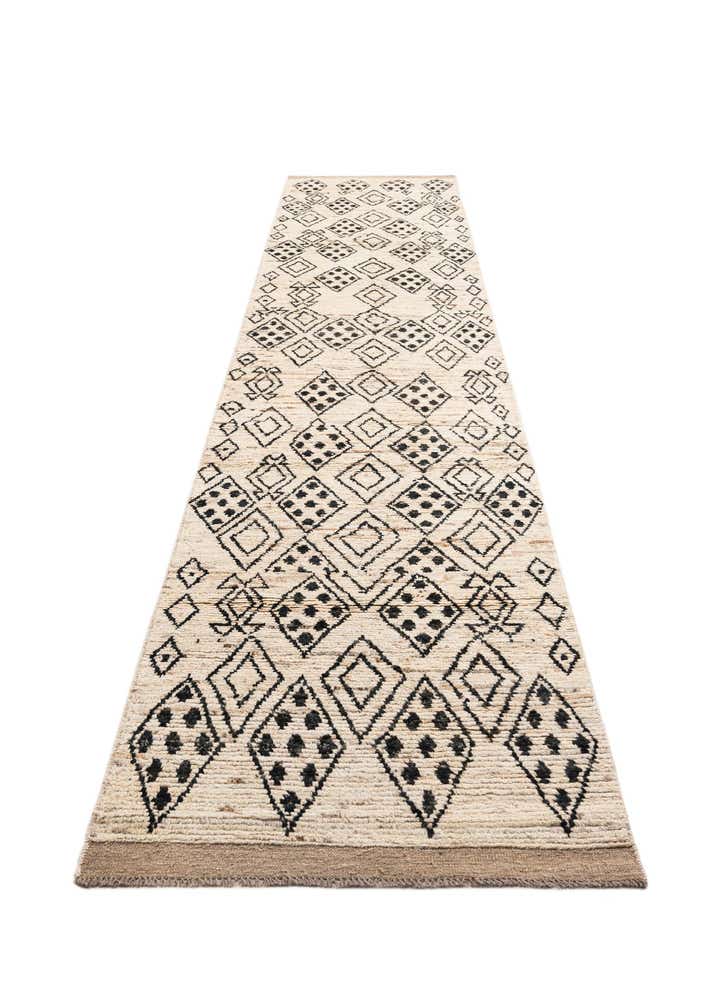 3' 4 x 15' 9 Hand Knotted Moroccan Wool Runner Rug