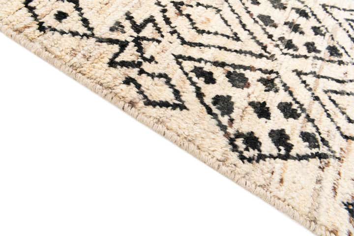 3' 4 x 15' 9 Hand Knotted Moroccan Wool Runner Rug