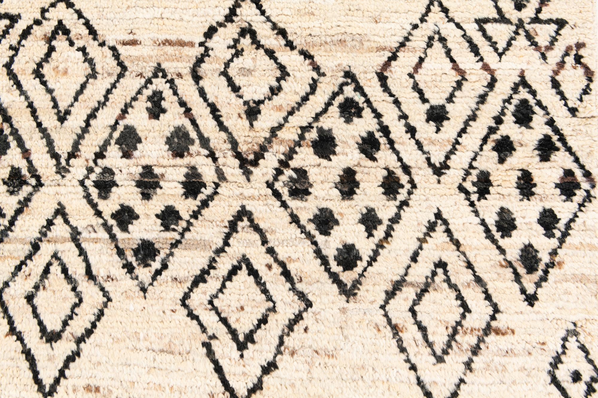 3' 4 x 15' 9 Hand Knotted Moroccan Wool Runner Rug