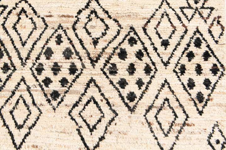 3' 4 x 15' 9 Hand Knotted Moroccan Wool Runner Rug