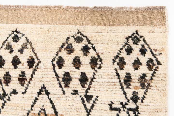 3' 4 x 15' 9 Hand Knotted Moroccan Wool Runner Rug