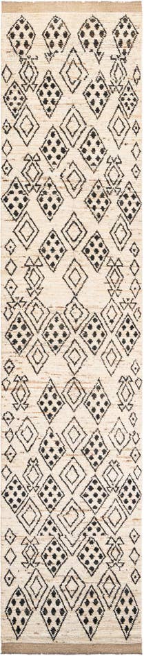 Detail image of 3' 4 x 15' 9 Hand Knotted Moroccan Wool Runner Rug