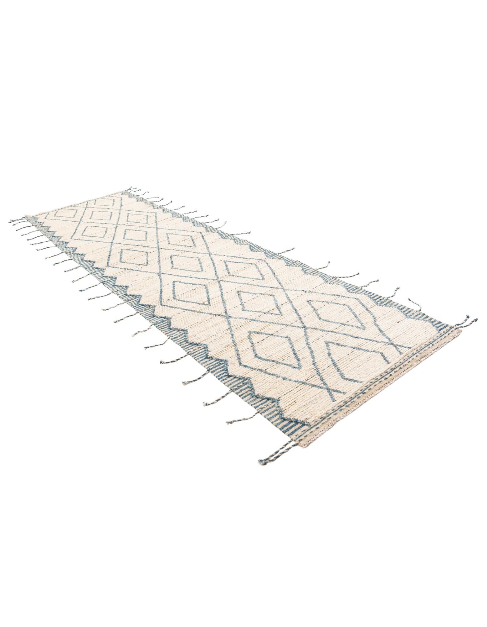3' 7 x 12' 9 Hand Knotted Moroccan Wool Runner Rug