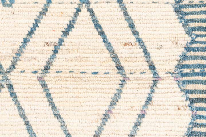 3' 7 x 12' 9 Hand Knotted Moroccan Wool Runner Rug