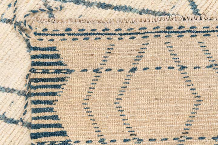 3' 7 x 12' 9 Hand Knotted Moroccan Wool Runner Rug