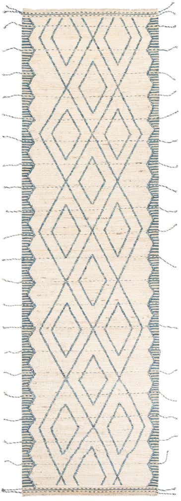 3' 7 x 12' 9 Hand Knotted Moroccan Wool Runner Rug