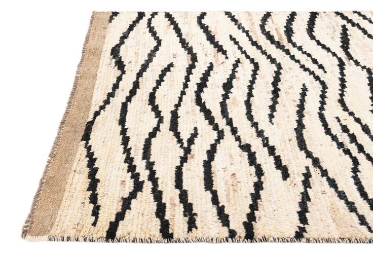Detail image of 4' 1 x 14' 9 Hand Knotted Moroccan Wool Runner Rug