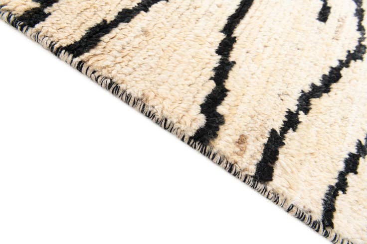 Detail image of 4' 1 x 14' 9 Hand Knotted Moroccan Wool Runner Rug