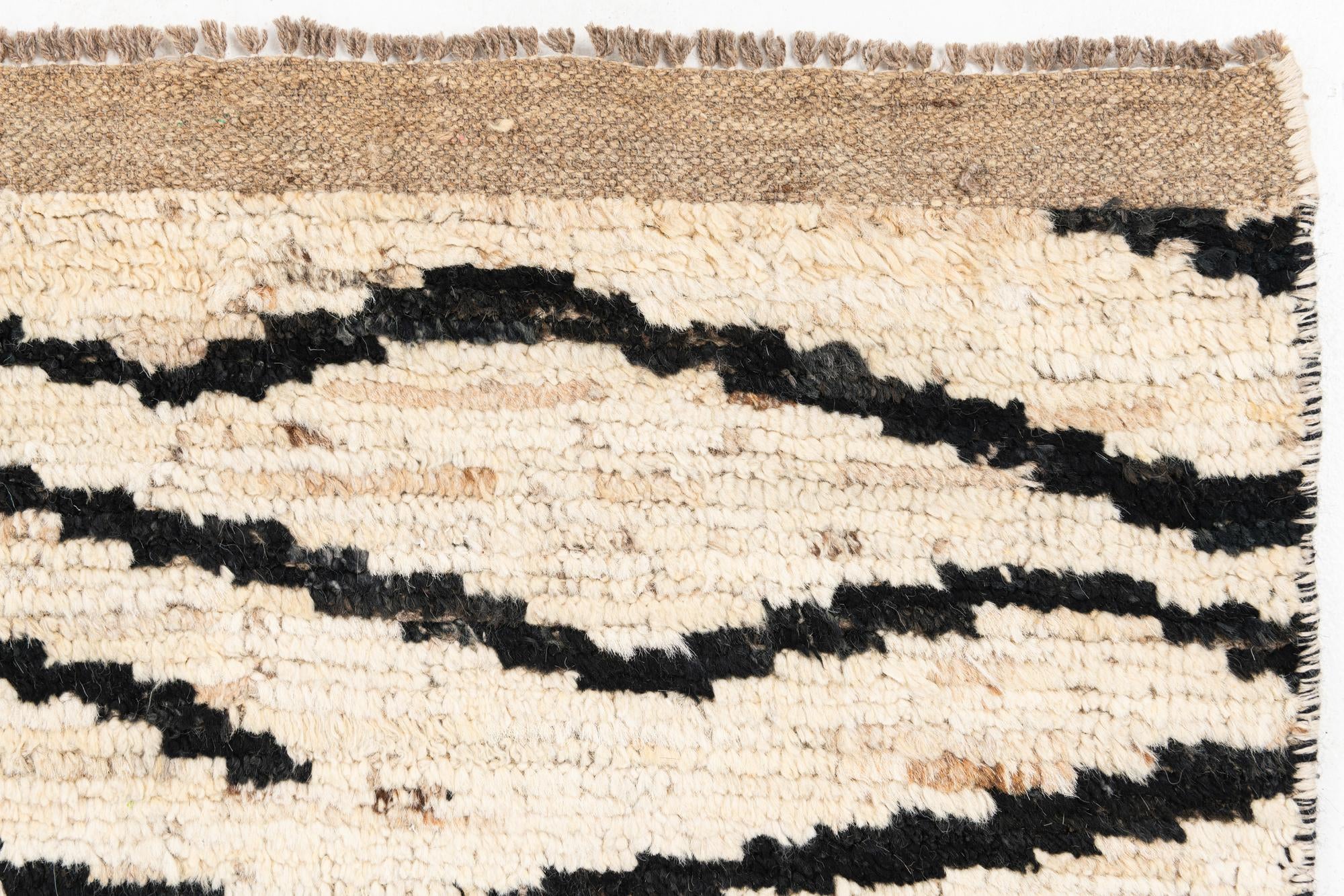 4' 1 x 14' 9 Hand Knotted Moroccan Wool Runner Rug