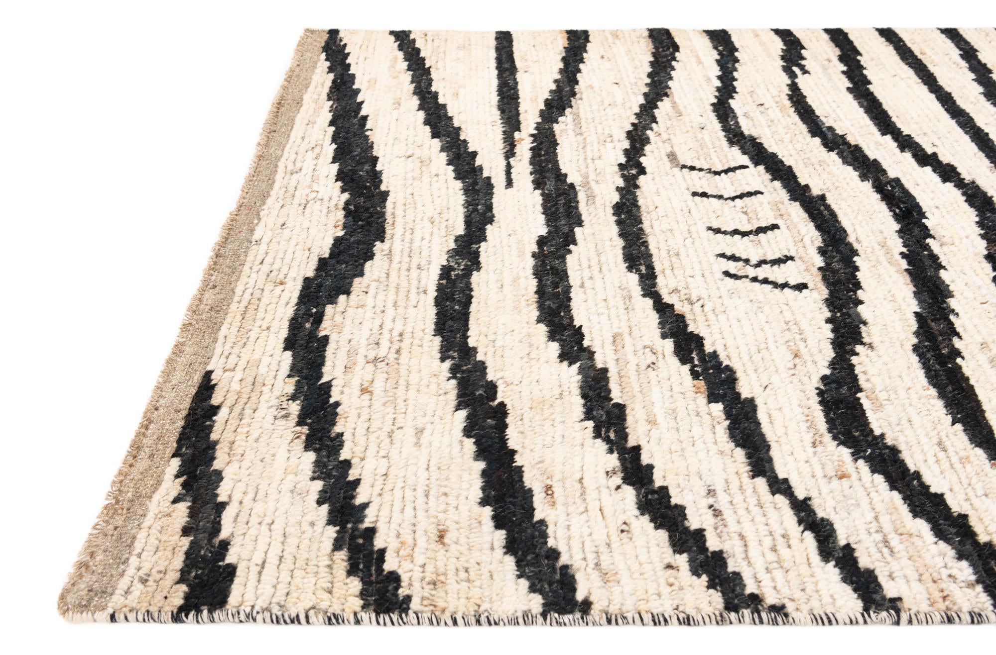 5' x 13' 8 Hand Knotted Moroccan Wool Runner Rug