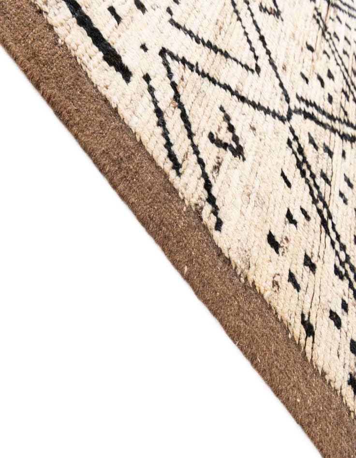 Detail image of 4' 4 x 15' 9  Hand Knotted Moroccan Wool Runner Rug