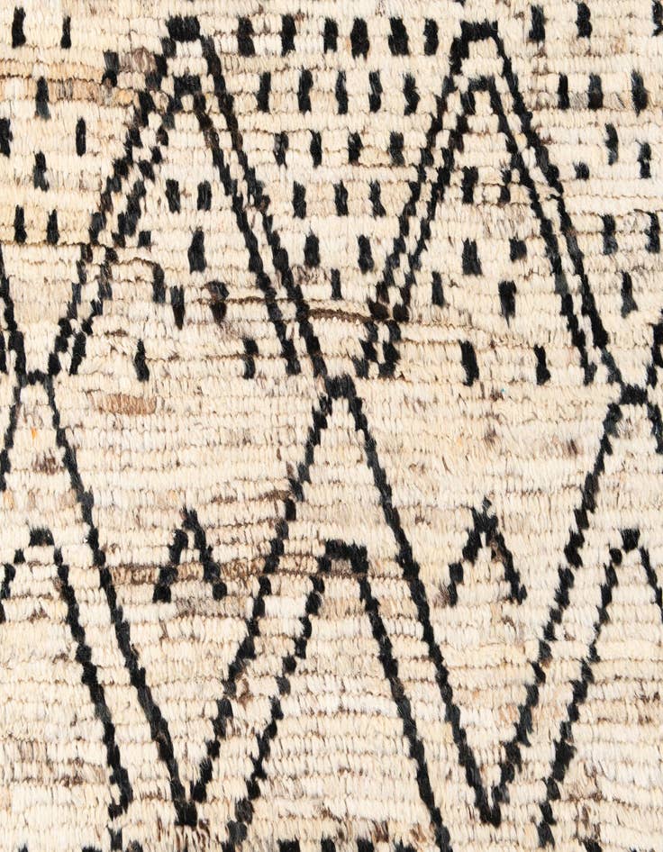 Detail image of 4' 4 x 15' 9  Hand Knotted Moroccan Wool Runner Rug