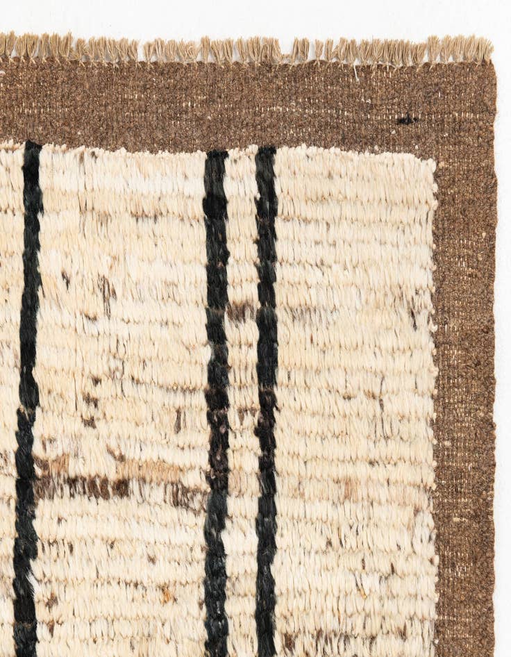 Detail image of 4' 4 x 15' 9  Hand Knotted Moroccan Wool Runner Rug