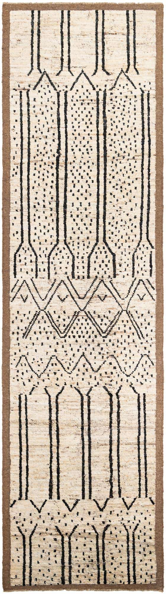 4' 4 x 15' 9 Hand Knotted Moroccan Wool Runner Rug
