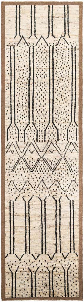 4' 4 x 15' 9 Hand Knotted Moroccan Wool Runner Rug