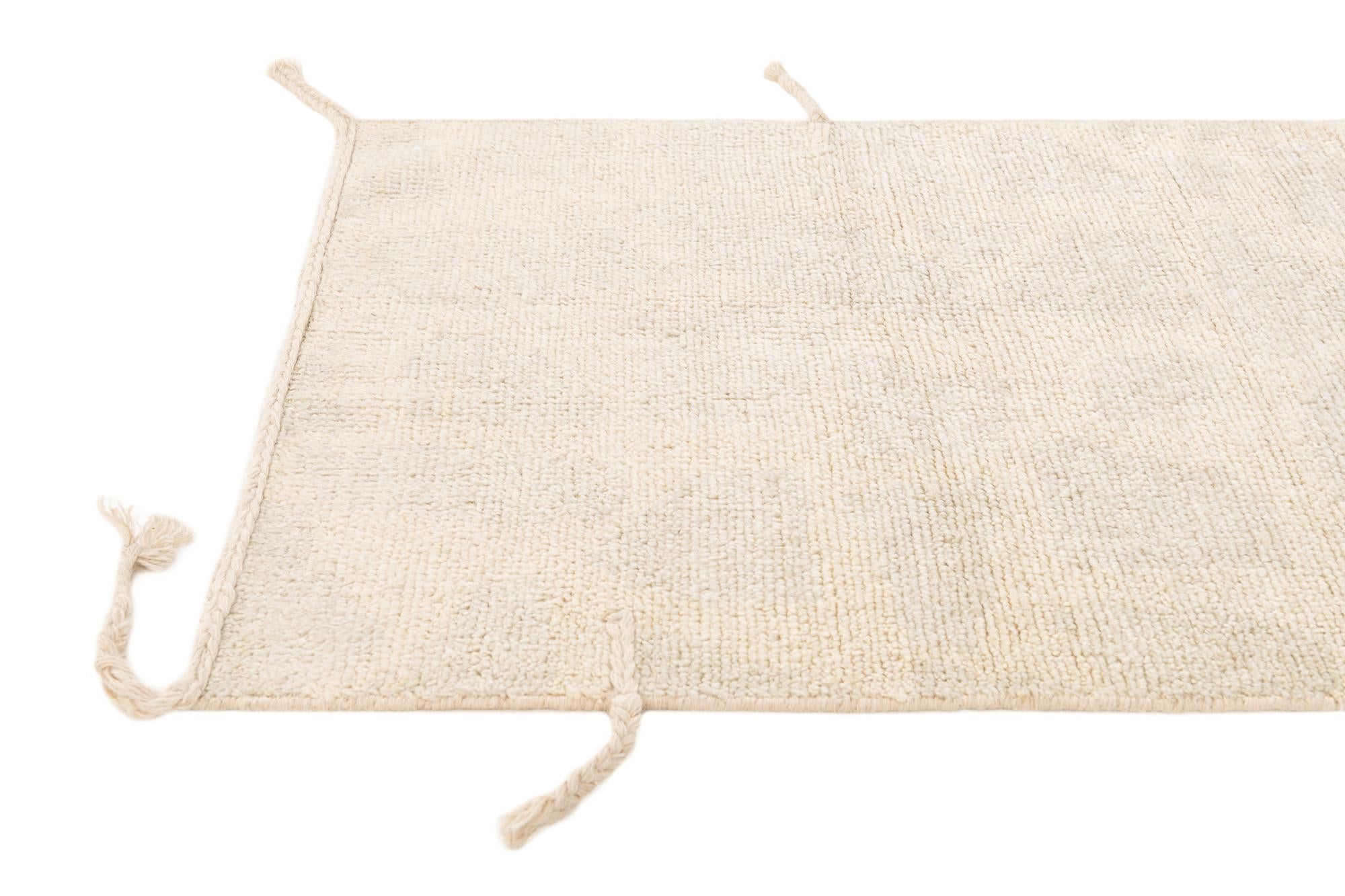 2' 5 x 6' 1 Hand Knotted Moroccan Wool Runner Rug