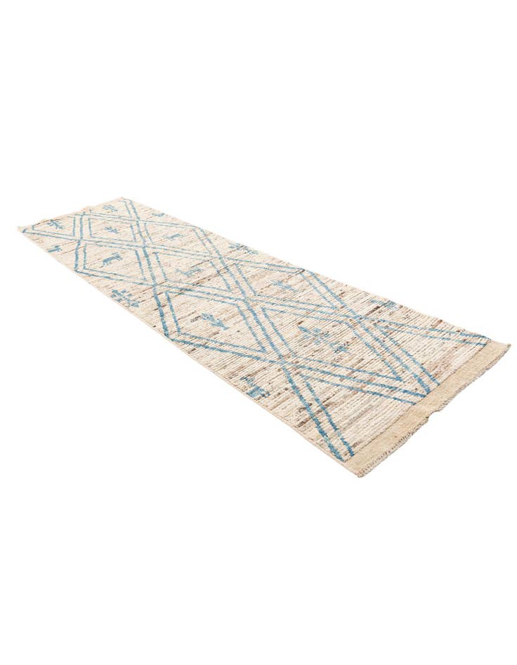 Detail image of 3' 3 x 11' 9  Hand Knotted Moroccan Wool Runner Rug