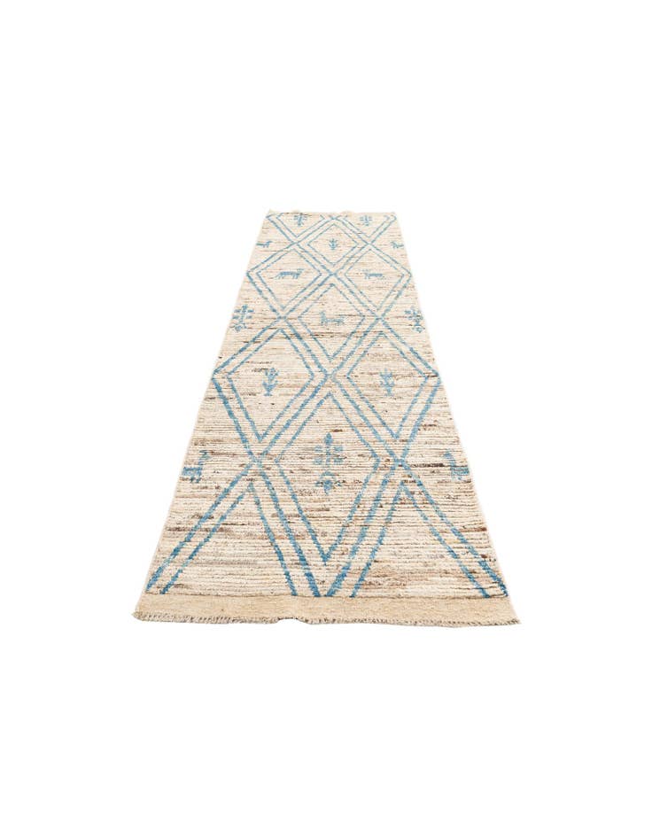 Detail image of 3' 3 x 11' 9  Hand Knotted Moroccan Wool Runner Rug