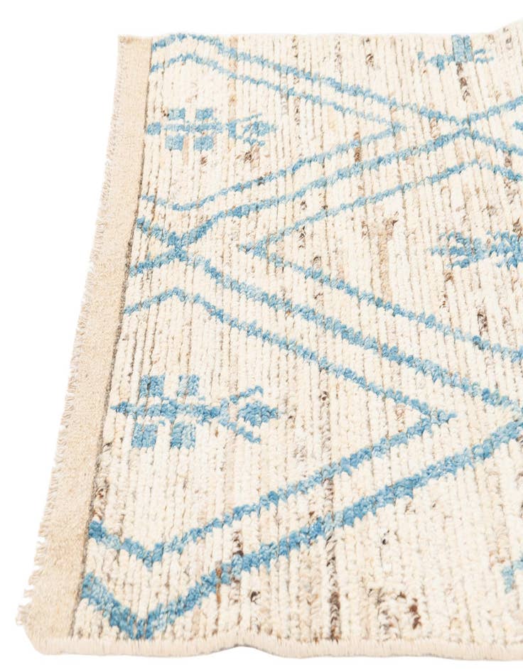 Detail image of 3' 3 x 11' 9  Hand Knotted Moroccan Wool Runner Rug
