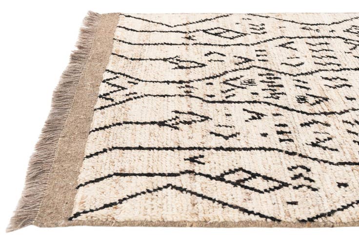 Detail image of 3' 4 x 12' 10 Hand Knotted Moroccan Wool Runner Rug