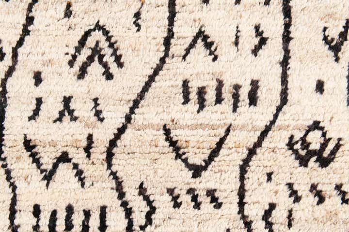 3' 4 x 12' 10 Hand Knotted Moroccan Wool Runner Rug