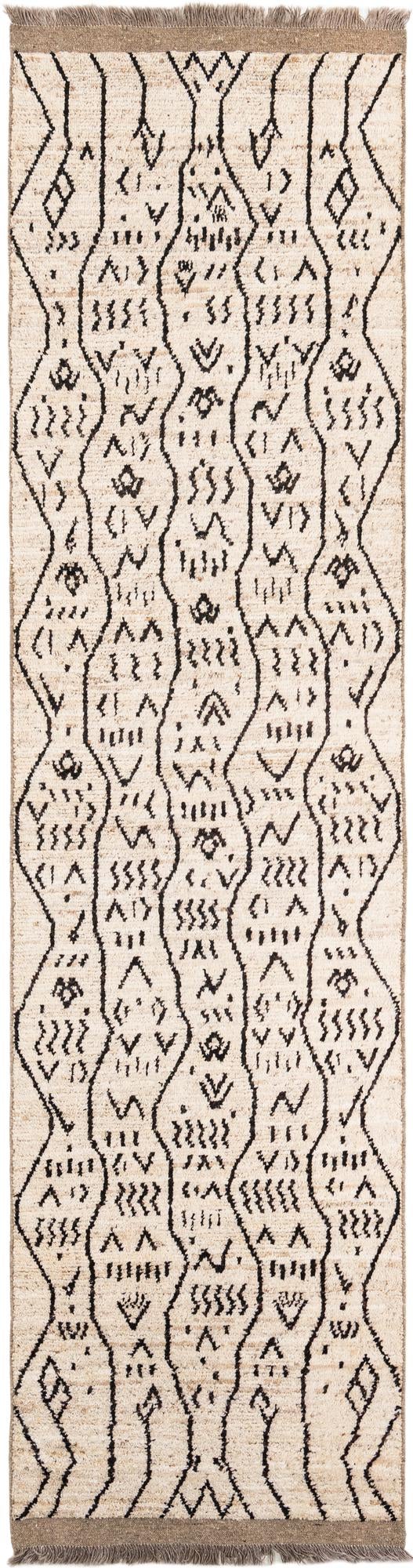 3' 4 x 12' 10 Hand Knotted Moroccan Wool Runner Rug