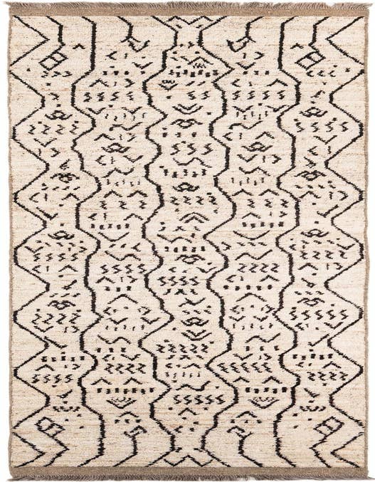 Detail image of 3' 4 x 12' 10 Hand Knotted Moroccan Wool Runner Rug