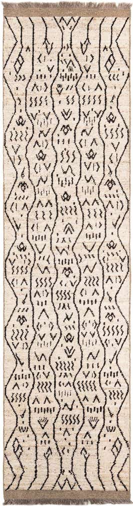 3' 4 x 12' 10 Hand Knotted Moroccan Wool Runner Rug