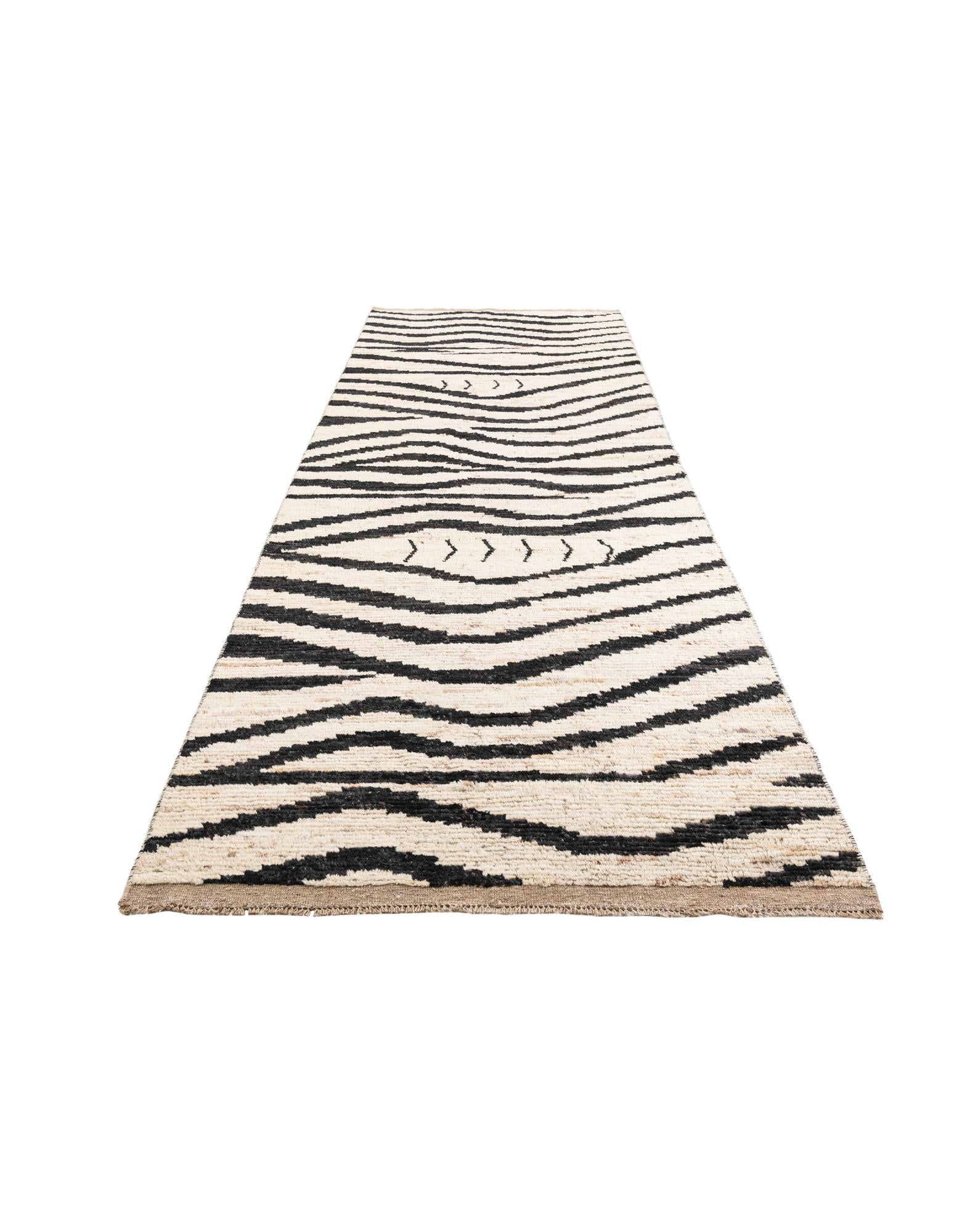 5' x 14' Hand Knotted Moroccan Wool Runner Rug